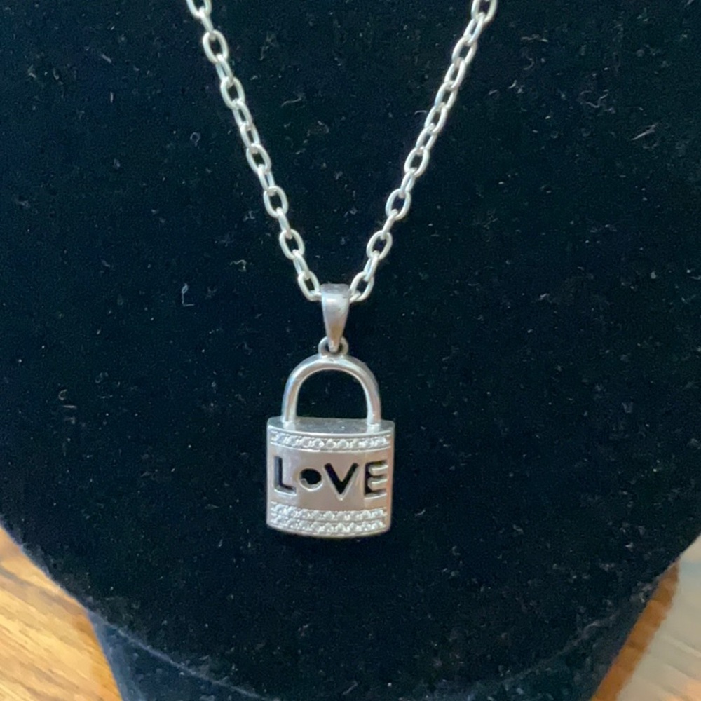 3 for $30 item - Elegant Silver Love Pendant Necklace